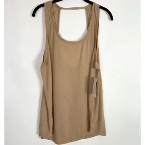 Nike Tops Nike Drifit Yoga Tank Medium Desert Dust Twisted